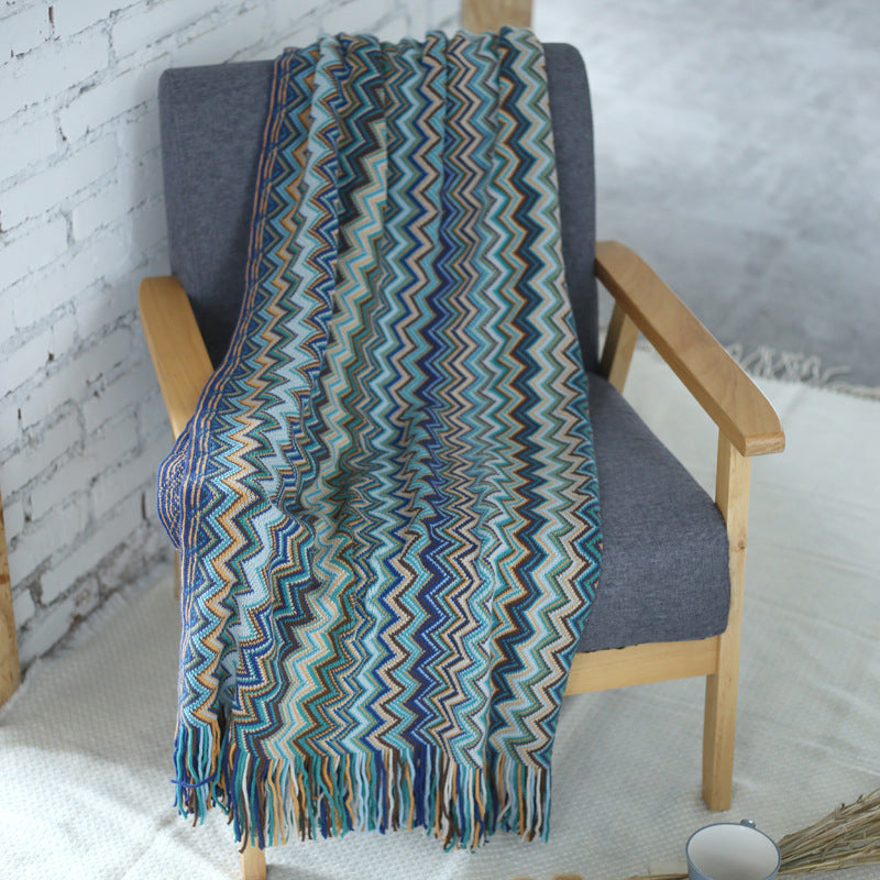 European And American Bohemian Knitted Blanket
