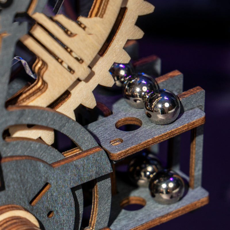 Assembled Model Wooden Mechanical Transmission Diy Manual Assembly