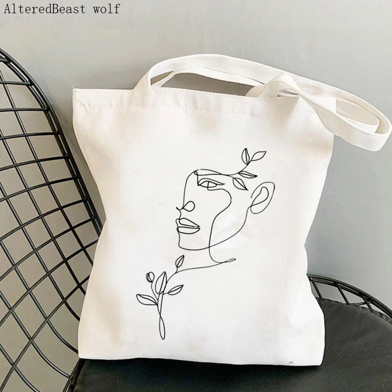 Zipper Polyester Cotton Canvas Shopping Tote Bag