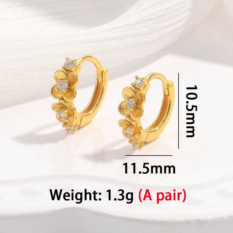 Fashion Personalized Flower Round Earrings For Women