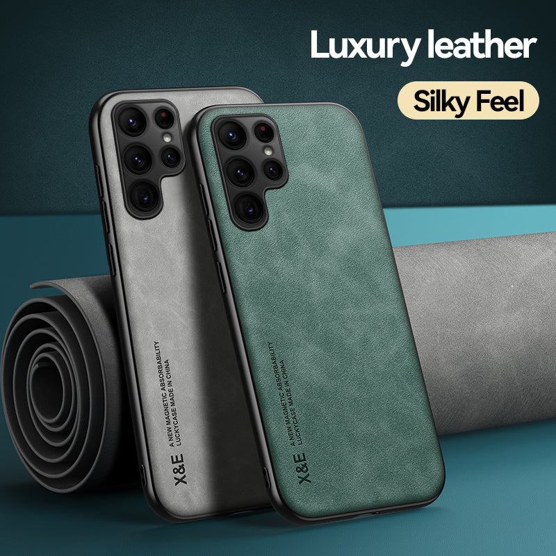 Skin Texture Car Magnetic Mobile Phone Case