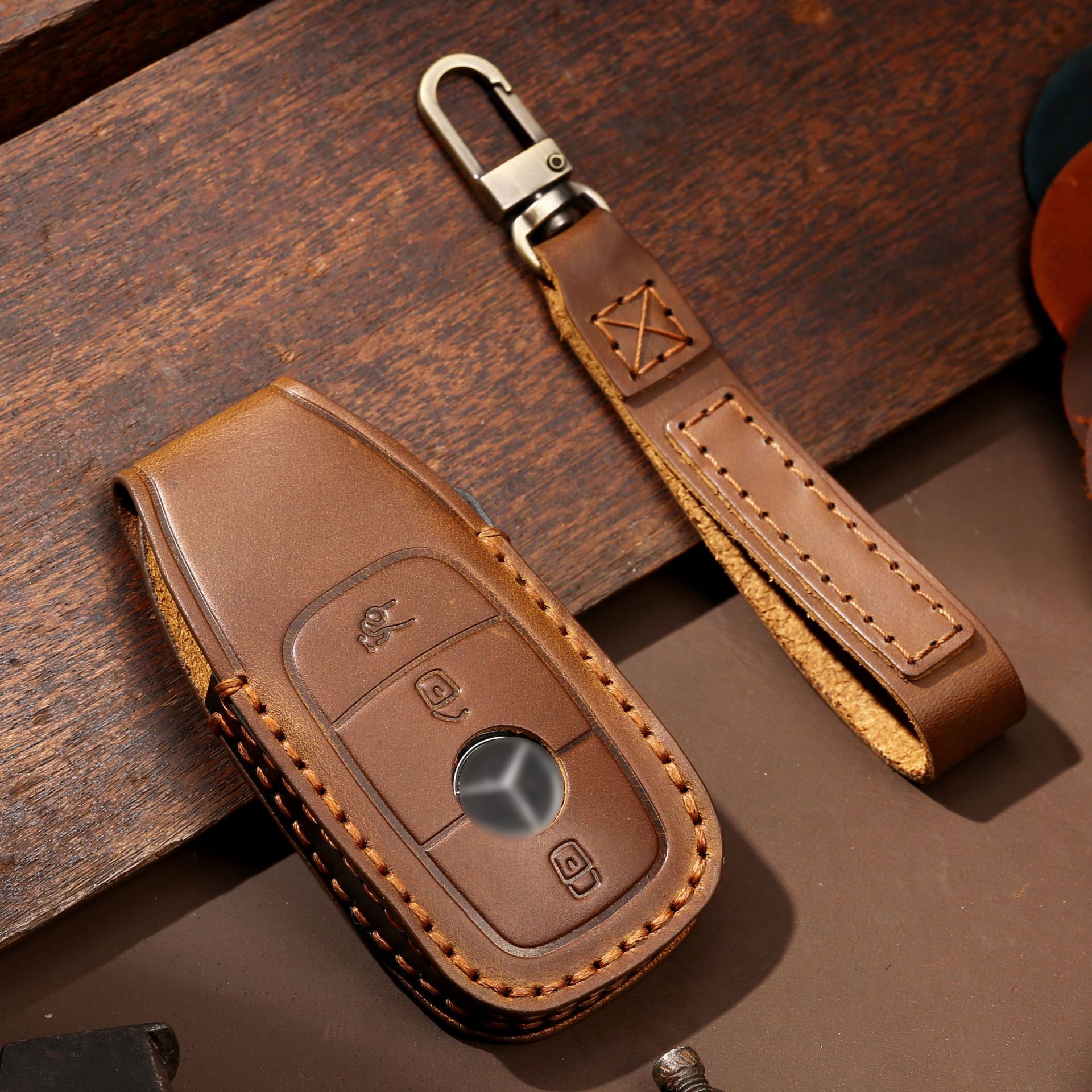 Apply To Car Key Cover Leather