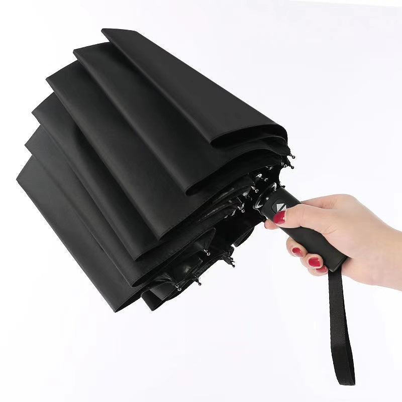 12-bone Vinyl Automatic Umbrella Plus-sized Business Folding Umbrella