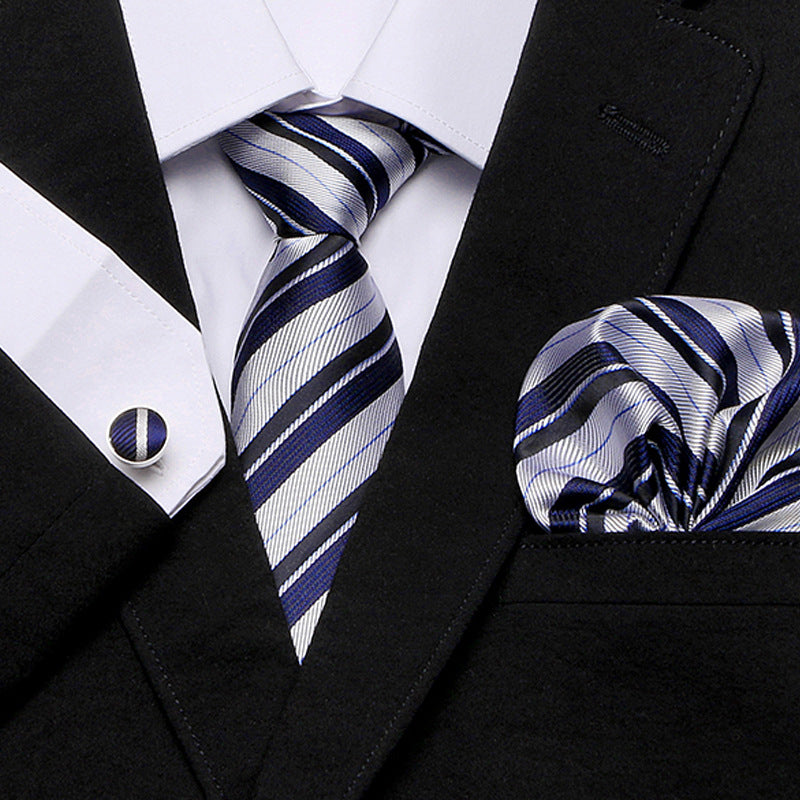 Men's Fashion Simple Cashew Flower Tie Three Pieces Set