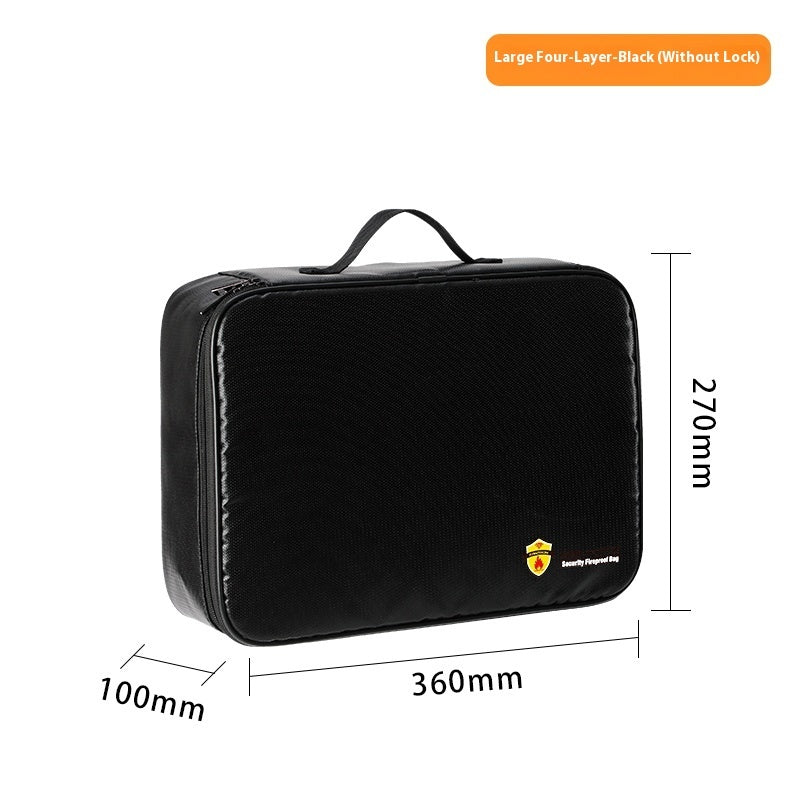 Fireproof Certificate Household Information File Bag Storage Box