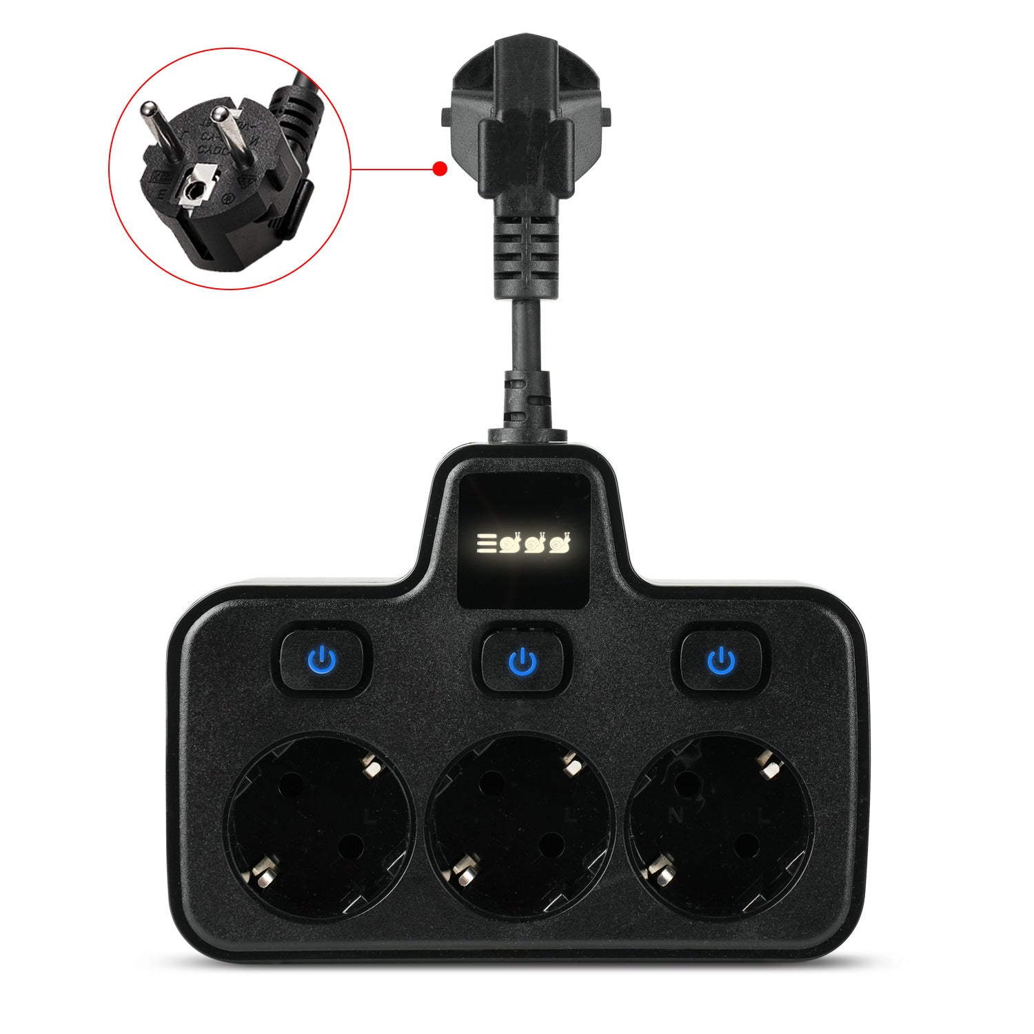 European-style Special Hole Conversion Socket 3-hole Power Strip