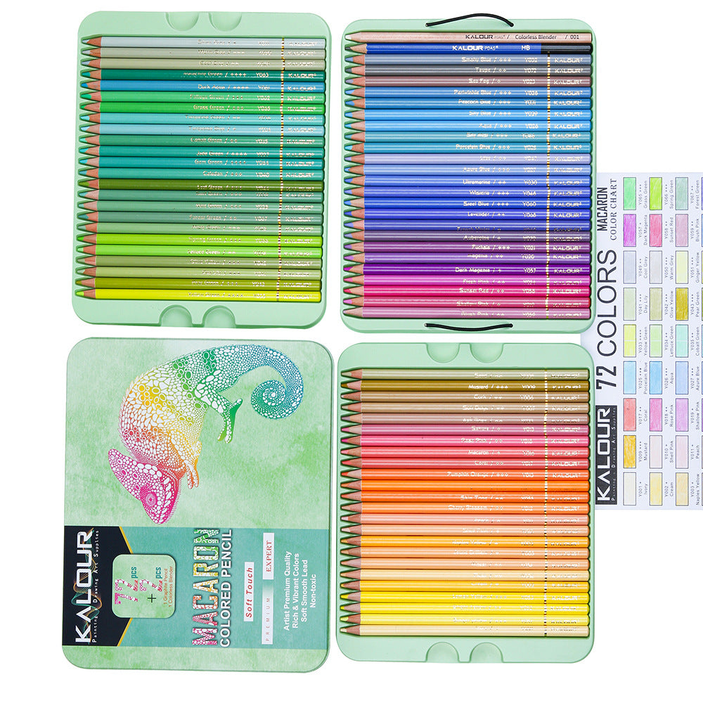 Macaron Colored Pencil Iron Boxes