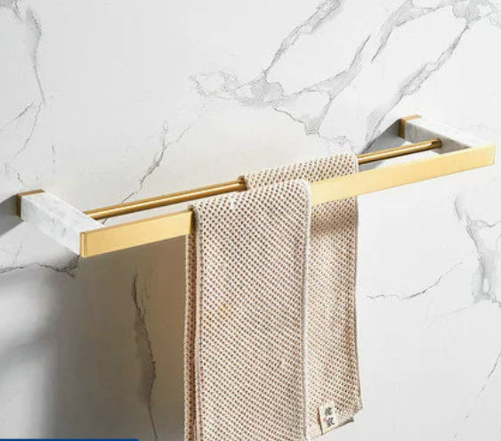 Space Aluminum Bath Towel Rack Bathroom Storage Rack 6-Piece Set