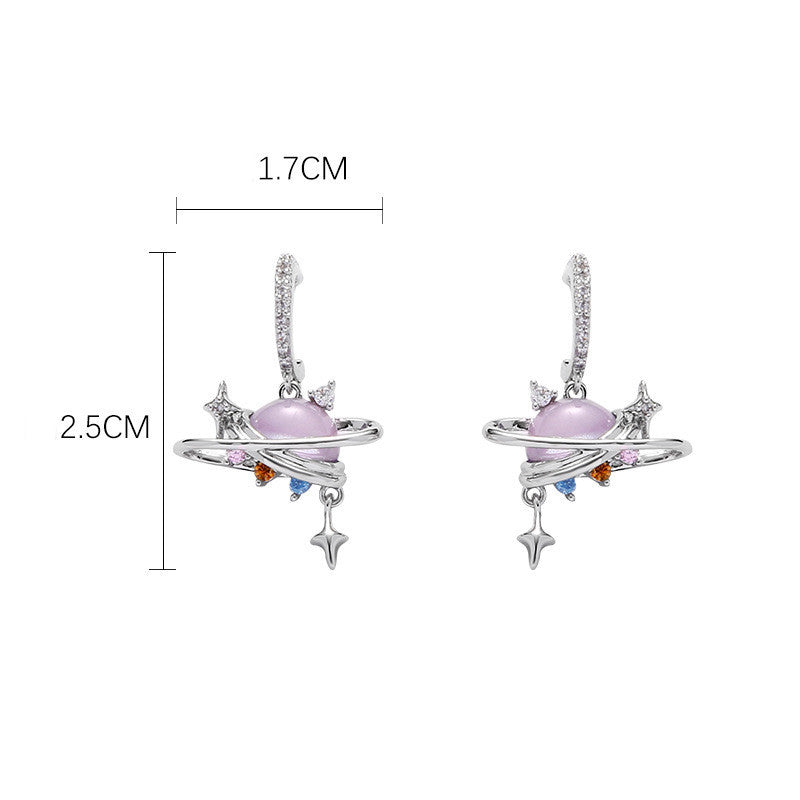 Fashion Personality Planet Earrings Women
