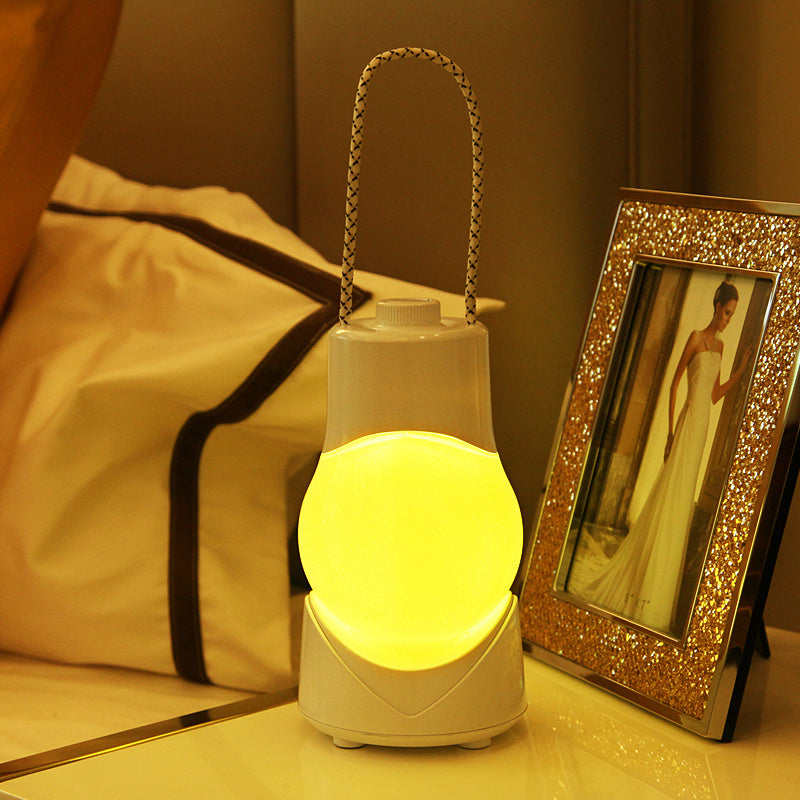Portable Night Lamp Rechargeable Battery Intelligent Table Lamp Timing Switch Bedroom Bedside Warm Light Creative Eight-tone Box Lamp