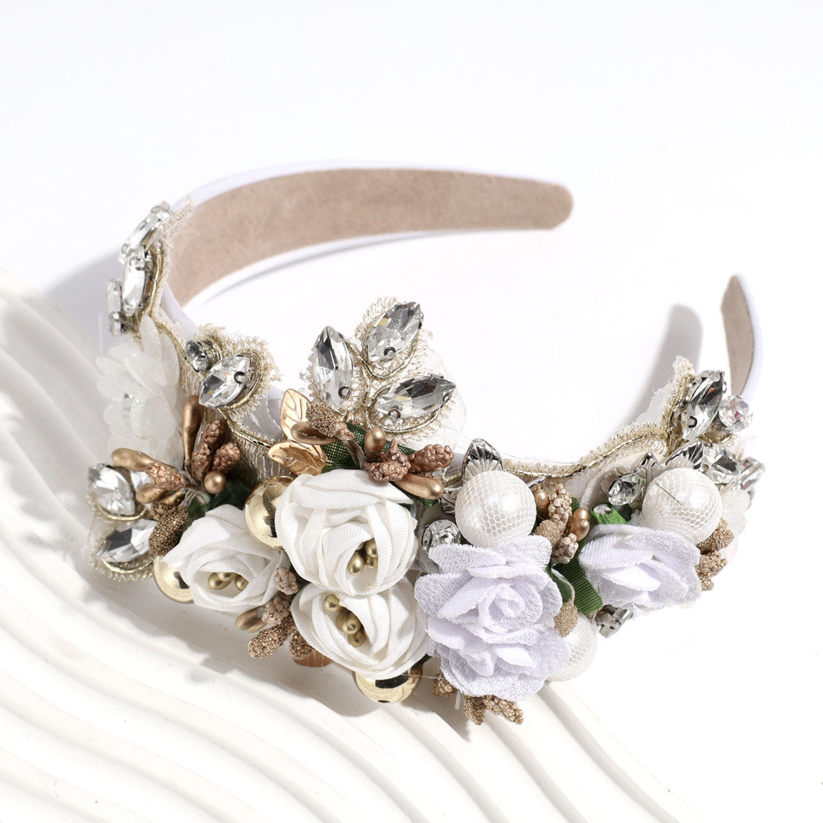 European And American Style Baroque Heavy Industry Rhinestone Pearl Headband