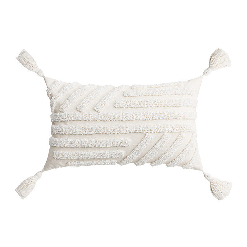 Nordic Modern Light Luxury Tufted Tassel Pillowcase