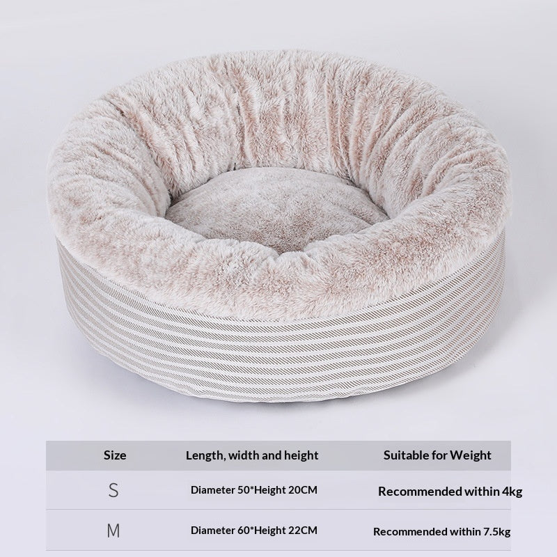 Winter Warm Semi-Enclosed Cat House Cat Mat Deep-Sleep Dog Bed Universal For All Seasons Pet Use