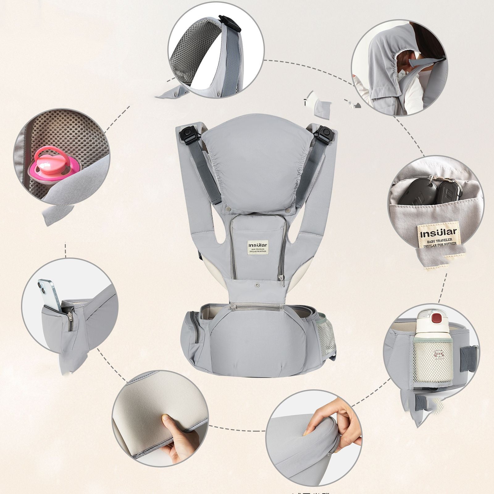 Four Seasons Breathable Multifunctional Baby Waist Stool Strap