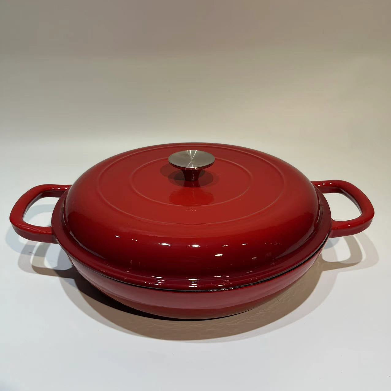 Household Multi-functional Cast Iron Enamel Seafood Pot 30cm Enamel Stew Pot