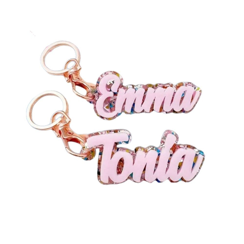 Custom Fashion English Acrylic Key Chain