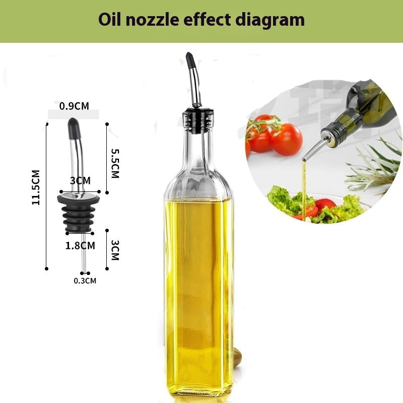 Glass Oil Bottle Non-hanging Olive Oil Pot Kitchen Food Grade Glass Oil Pot Set Box