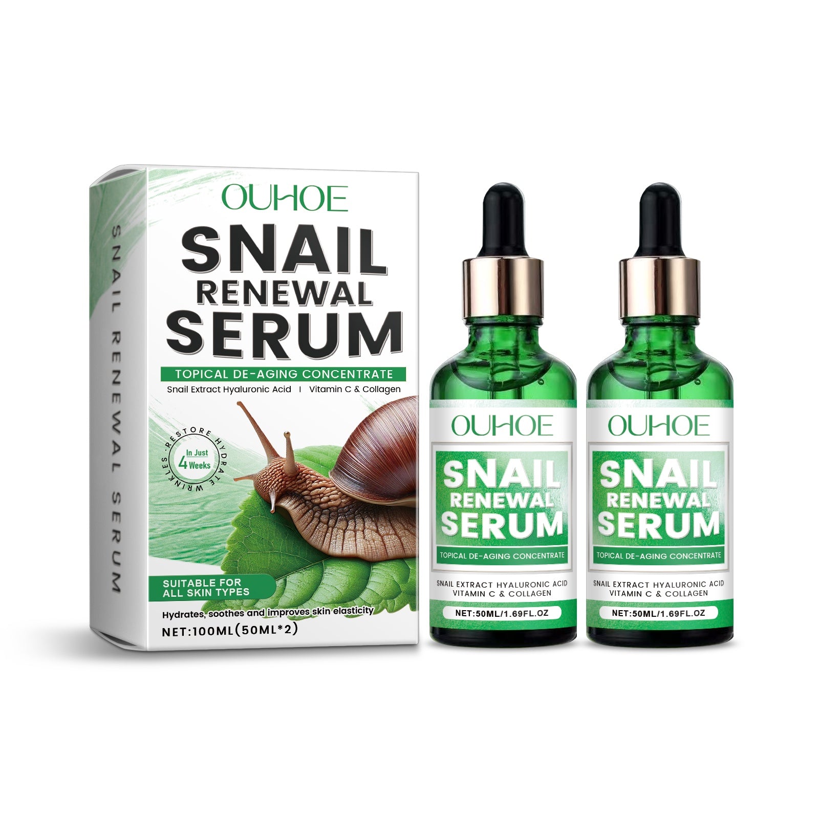 Sérum régénérant à la bave d'escargot