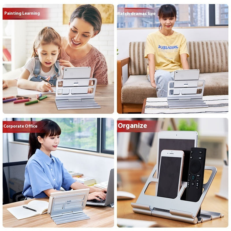 Multi-functional Desktop Foldable Portable Tablet Remote Control Storage Bracket