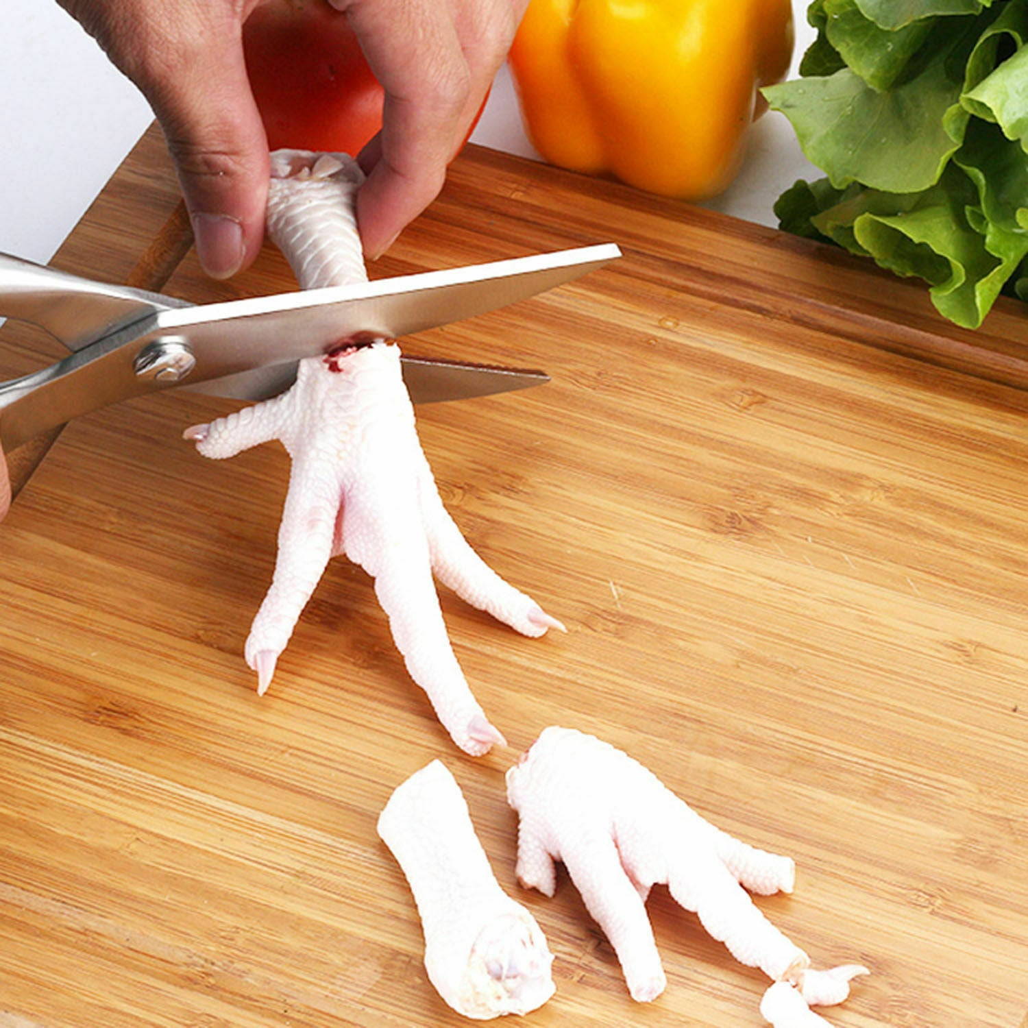 Ciseaux de cuisine pour volaille, poisson, poulet et os en acier inoxydable, gadgets de cuisine, couteau de chef japonais, ciseaux à os de poulet et volaille en acier inoxydable