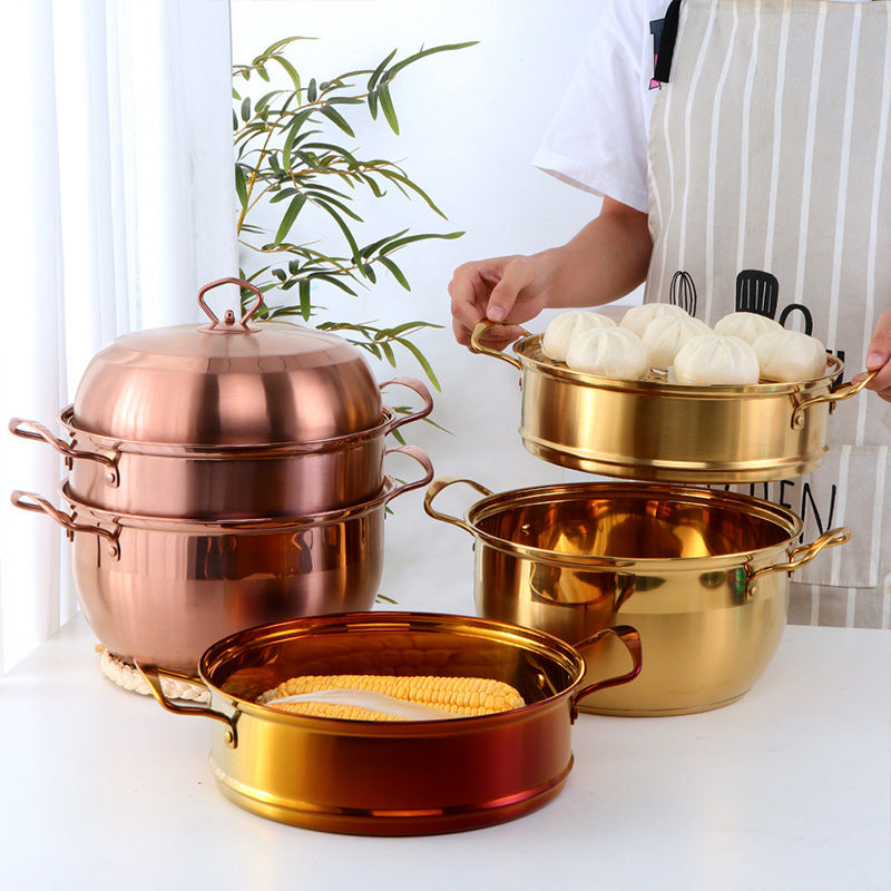 Household Large-capacity Thickened Stainless Steel Double-layer Steamer