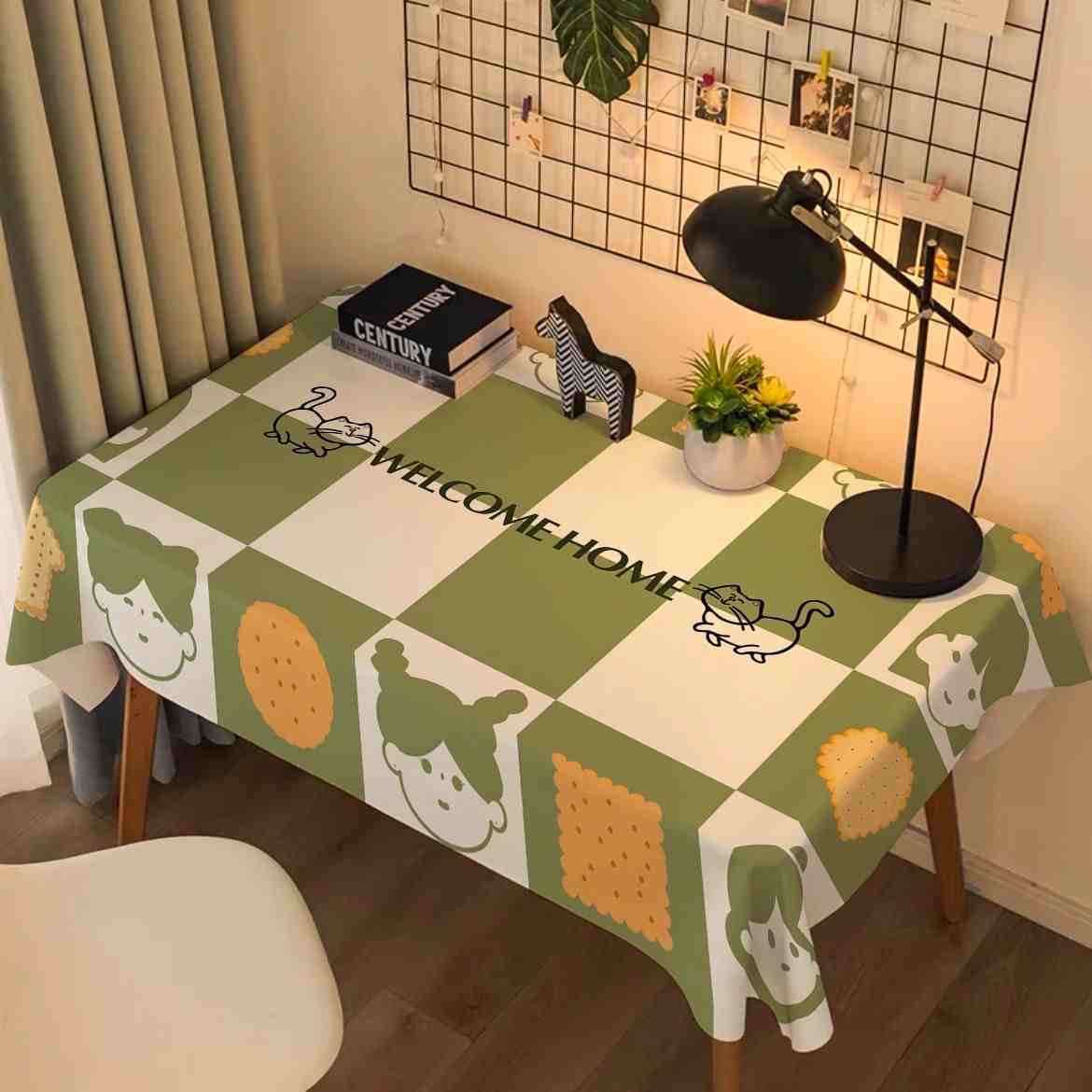 Cartoon Dorm Study Table Tablecloth Rectangular Coffee Table Desk Pad