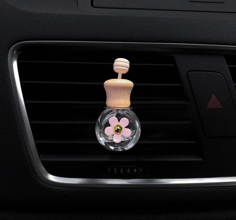 Car Five Petal Flower Outlet Perfume Empty Bottle