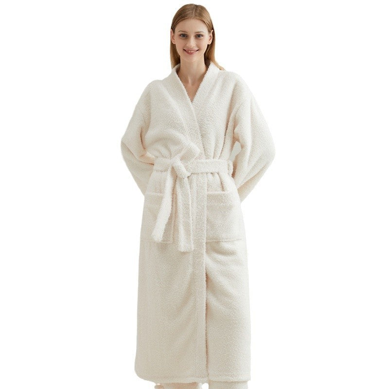 Flannel Casual European And American Loose Nightgown