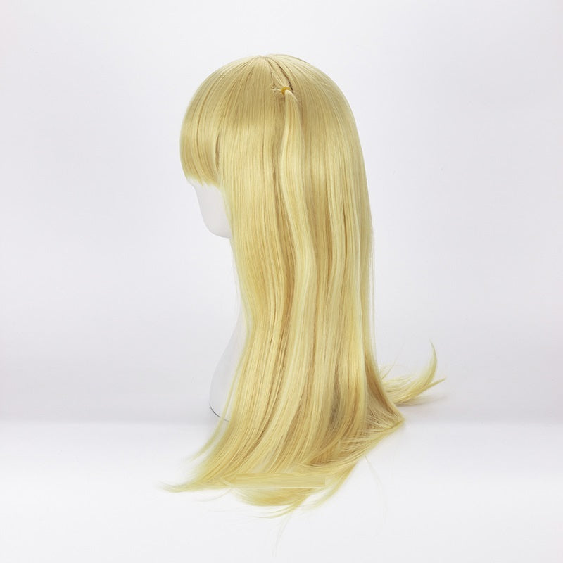 High Temperature Silk Golden Double Ponytail COS Wig