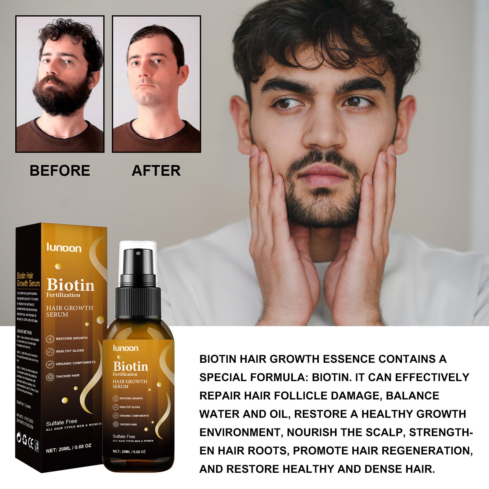 Biotin Hair Growth Spray Strong And Tough Anti-fall