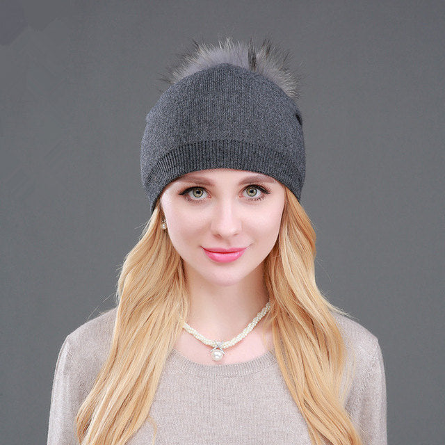 Autumn And Winter Women's Knitted Wool Hat