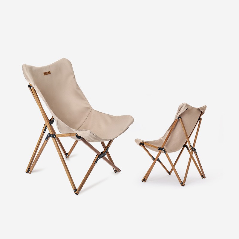 Chaise de camping pliable en bois, aluminium, tube, portable, pour les loisirs
