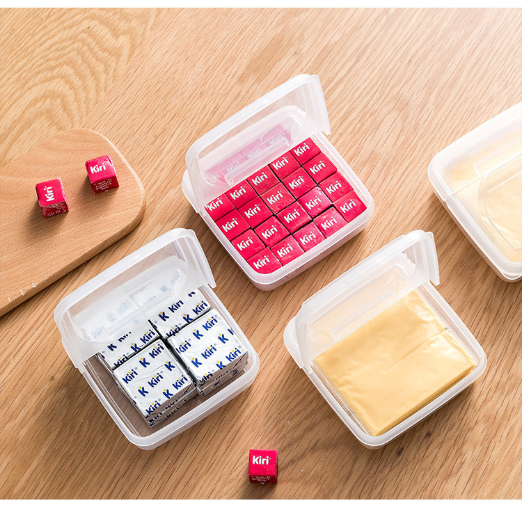 Japanese-style Cheese Slice Storage Box Refrigerator Flip