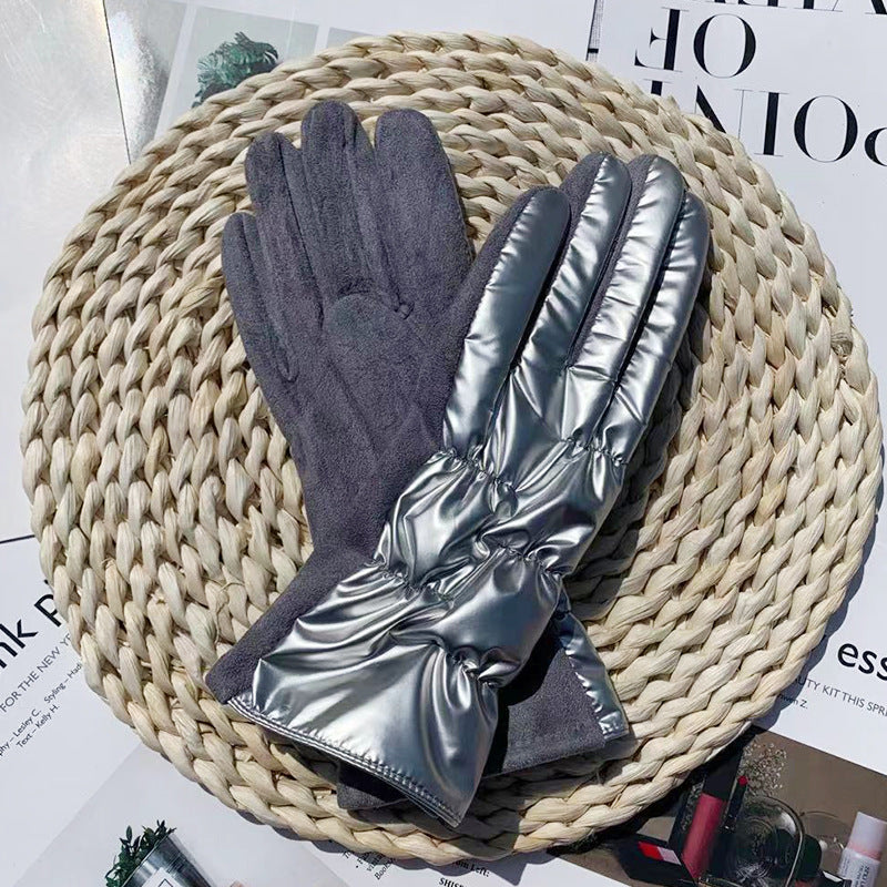 Women's Suede Warm Riding Gloves