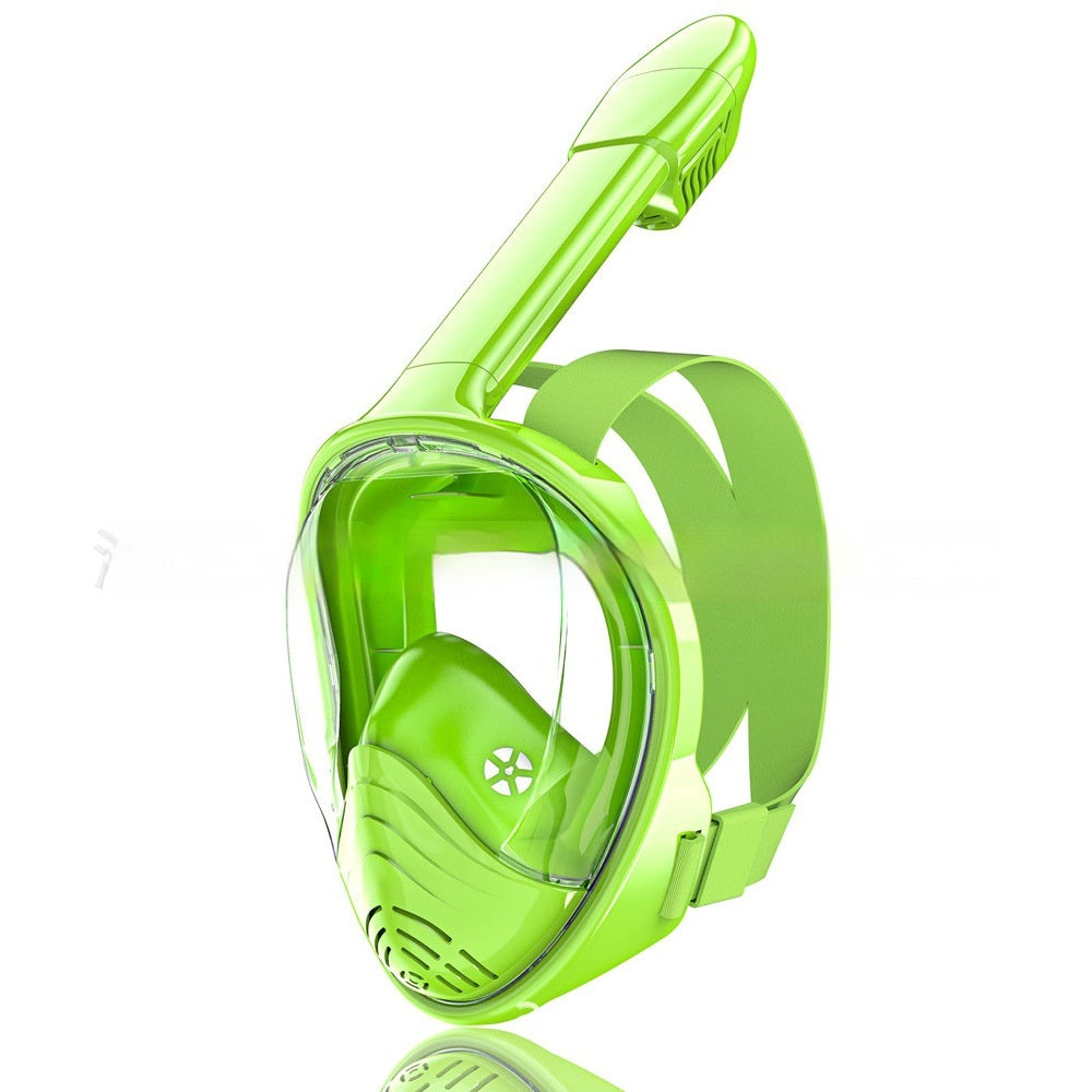 Masque de plongée avec tuba en silicone Masque de plongée entièrement sec Étanche Anti-buée Pour enfants