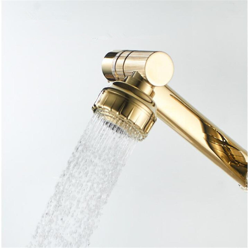 Creative High Black Gold Metal Faucet