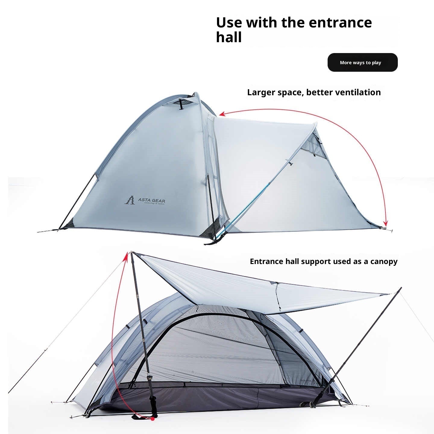 Outdoor Silicone-coated Single Ultra-light Rainproof Tent
