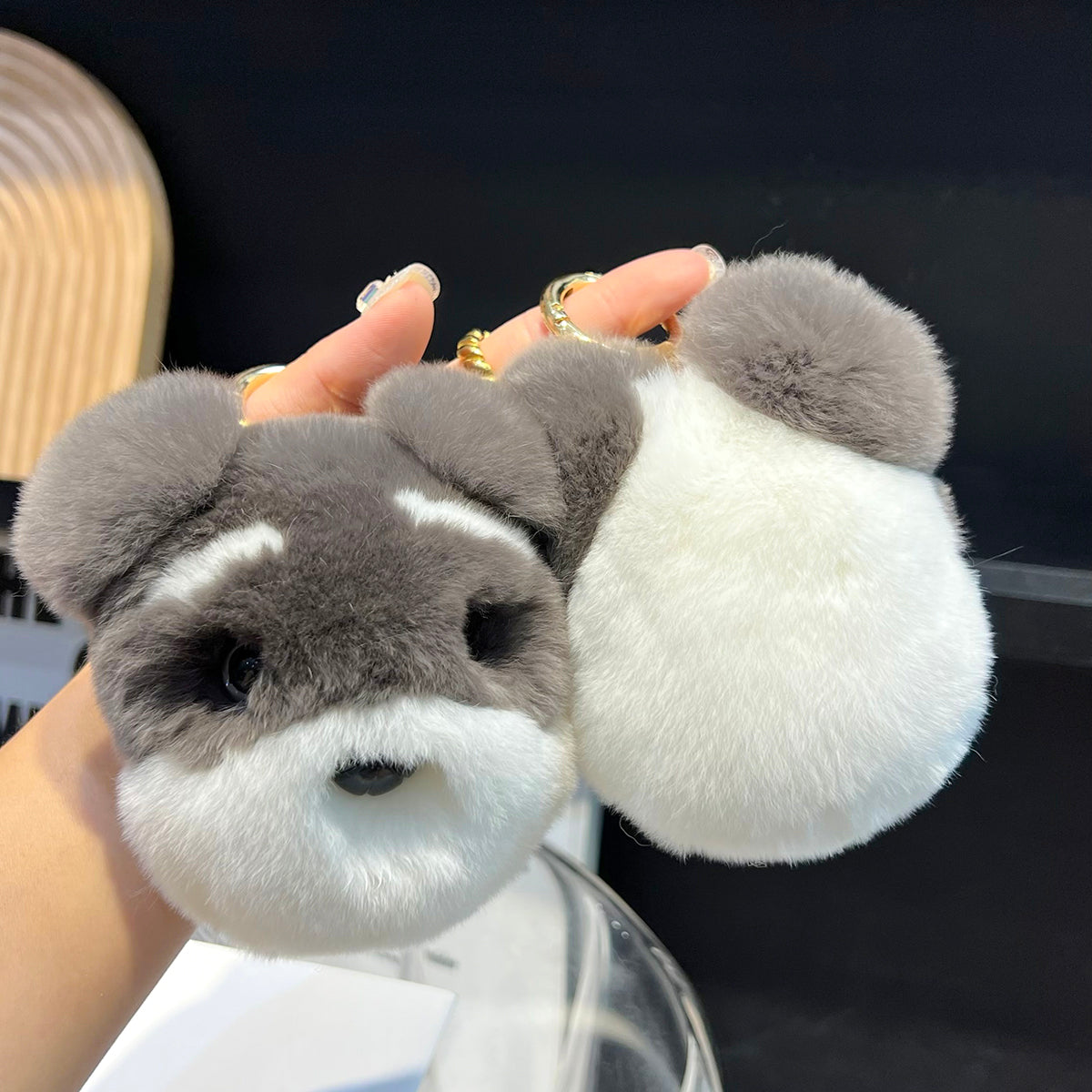 Automobile Key Chain Pendant Plush Doll