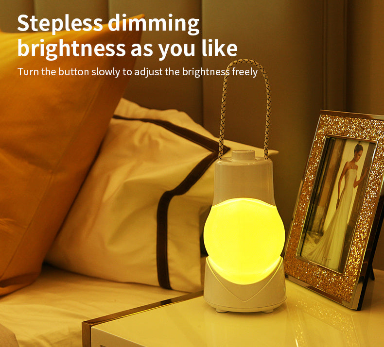 Portable Night Lamp Rechargeable Battery Intelligent Table Lamp Timing Switch Bedroom Bedside Warm Light Creative Eight-tone Box Lamp