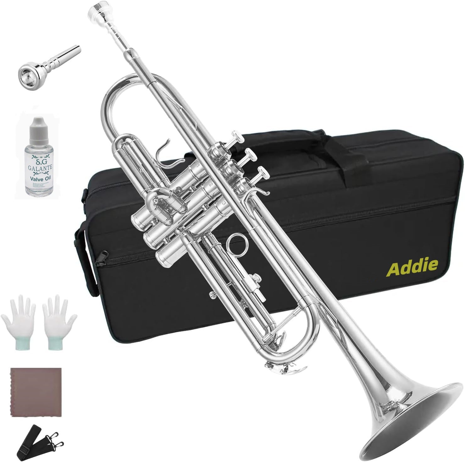 Gold Lacquer Trumpet Musical Instrument B Flat Children's Grade Examination Beginner Musical Instrument