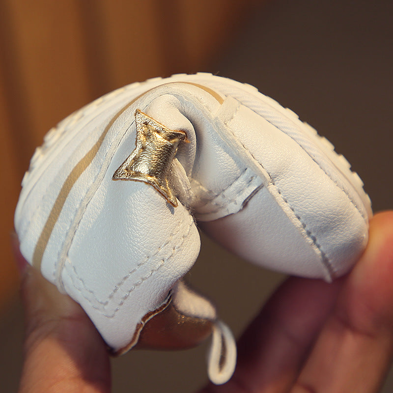Fashion Child Sneakers Casual Baby Cotton White Soft Sole Toddler Shoes