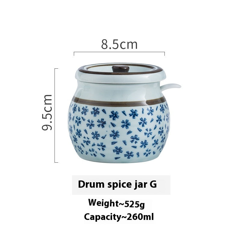 Dining Restaurant Ceramic Seasoning Jar Single Salt Jar