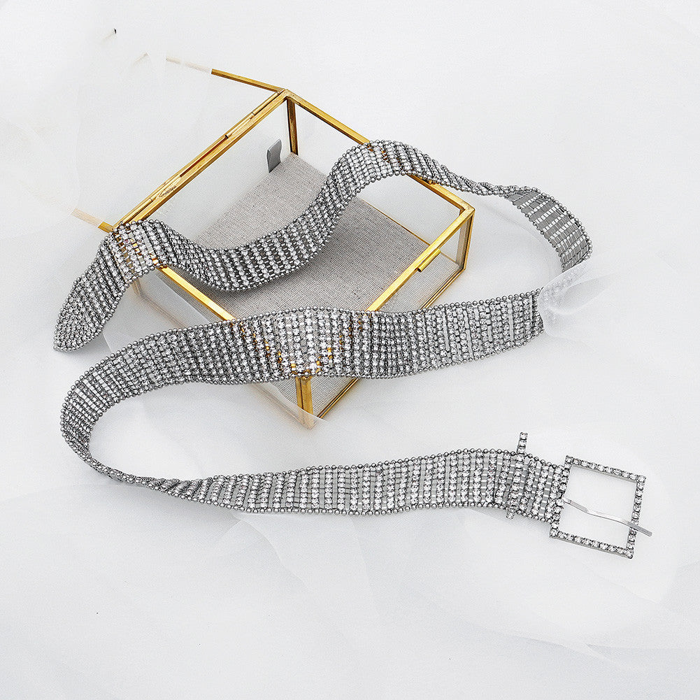 Ceinture en strass pour femme