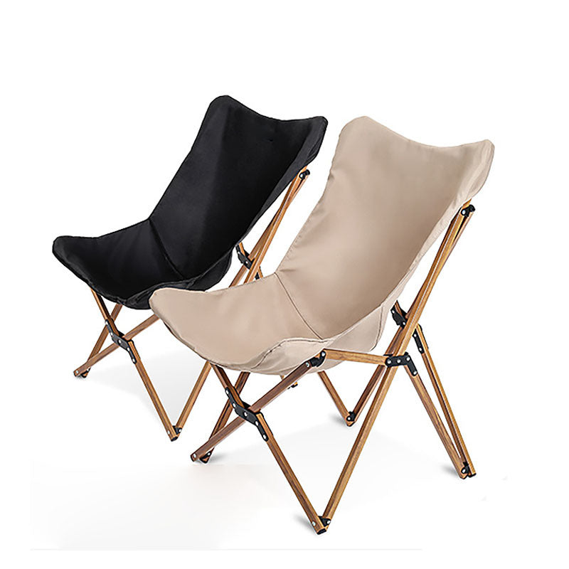 Chaise de camping pliable en bois, aluminium, tube, portable, pour les loisirs