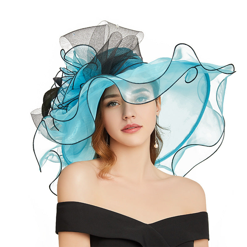 Fashion Big Brim Hat Fashion Organza