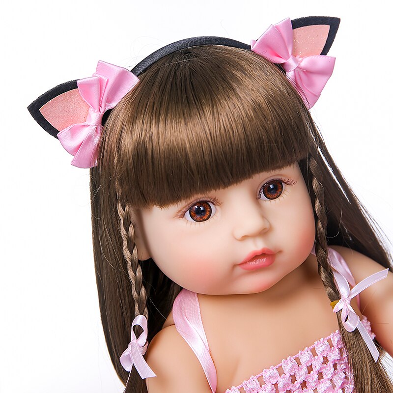 55CM full body soft silicone reborn toddler girl doll Xmas