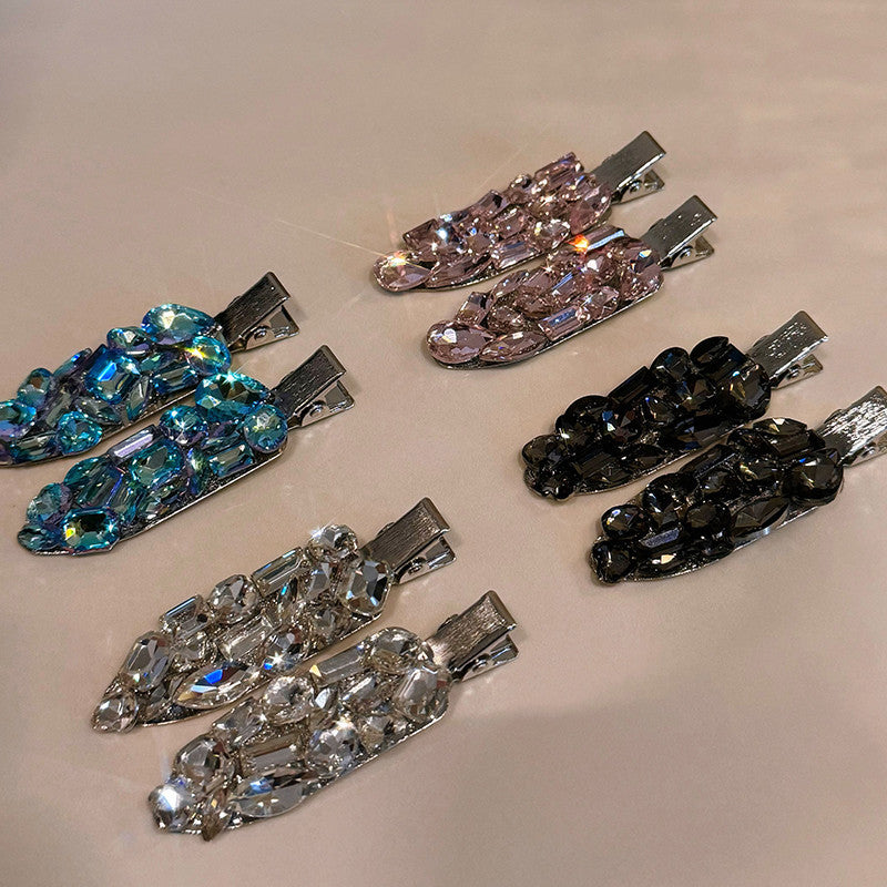 Super Shiny Exquisite Bang Clip Full Rhinestone Zircon Seamless Broken Hair