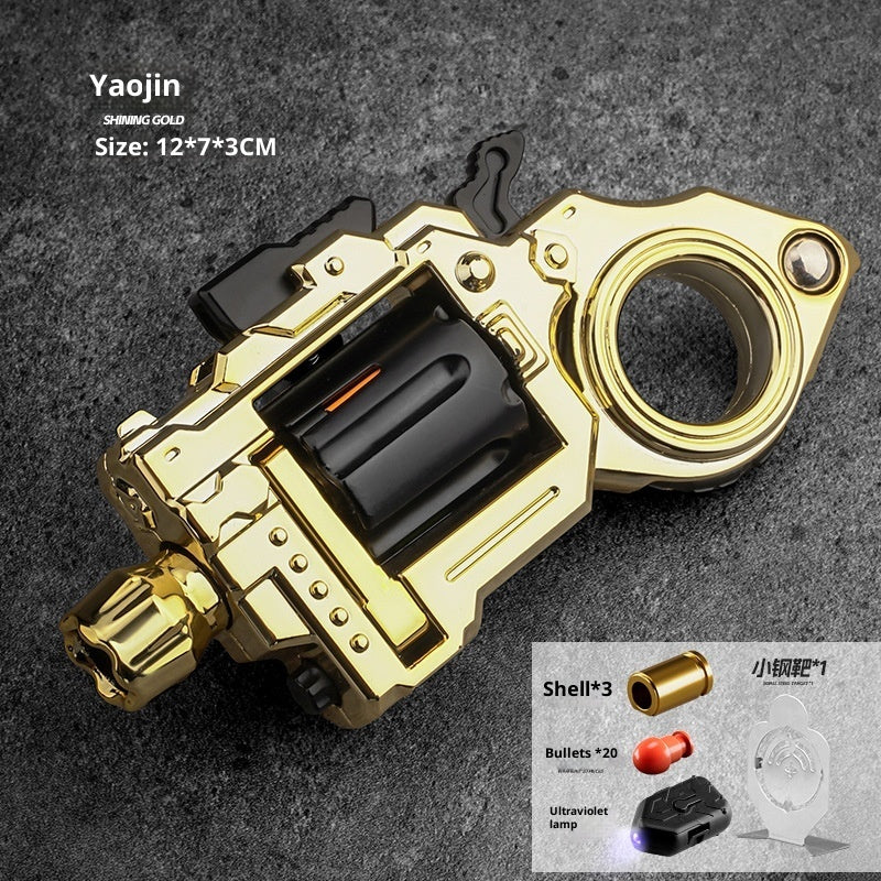 Agent Left Wheel Bailiff Gift Box Gun Toy Ring Soft Bullet Gun Boy Toy Model