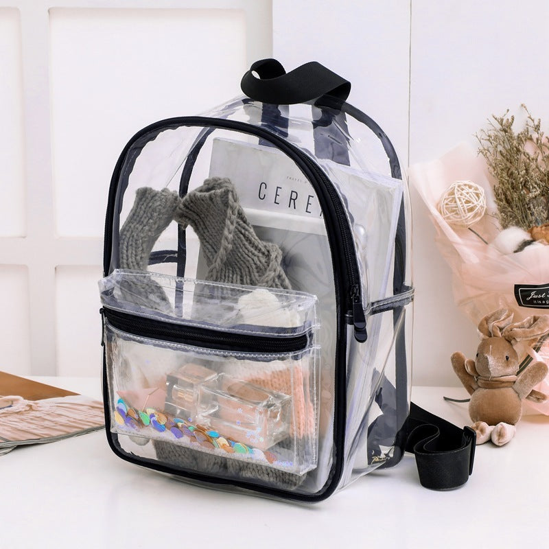 Student shoulder bag with sequins