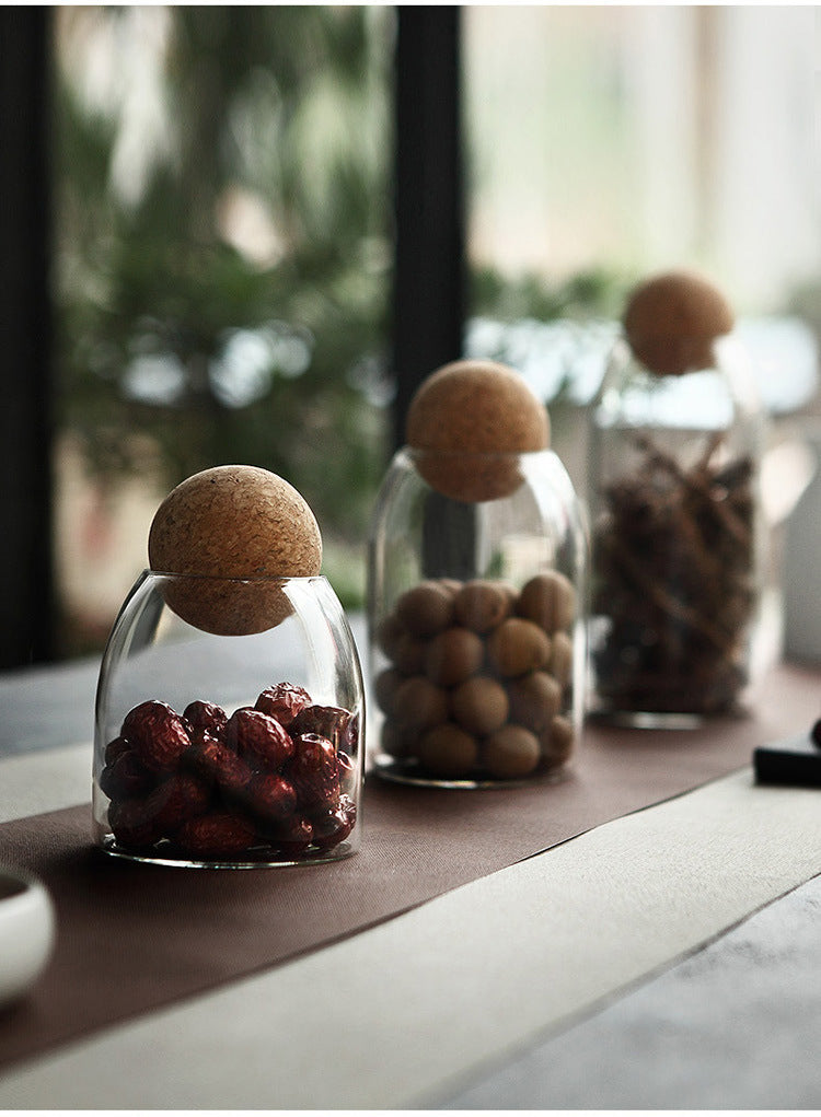 Bocale de conservation transparent en verre pour aliments